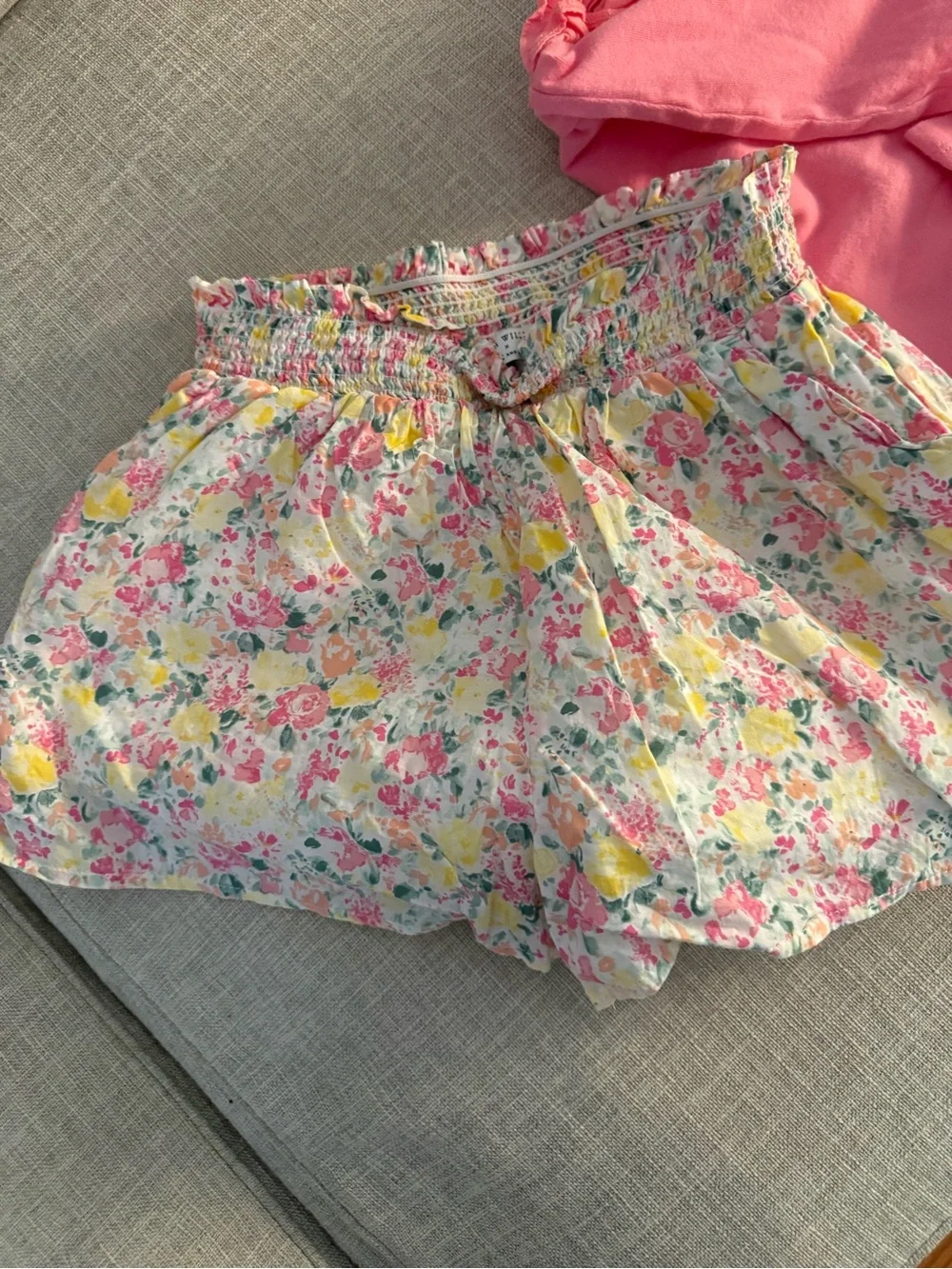 Janie and Jack Pink Ruffle Sleeve Tee and Shorts